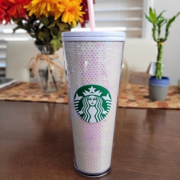 Starbucks Sequin White 2020 Holiday Tumbler Venti - Picture 1 of 4